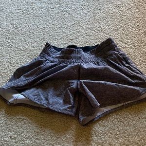 Grey lulu lemon running shorts